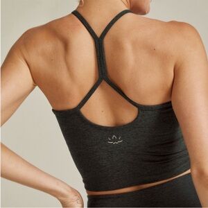 Beyond Yoga Dark Gray Strappy Back Sports Bra